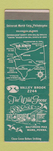 Matchbook Cover - The Wild Goose Wawa PA