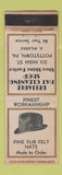 Matchbook Cover - Reliable Hat Cleaning Pottstown PA WEAR