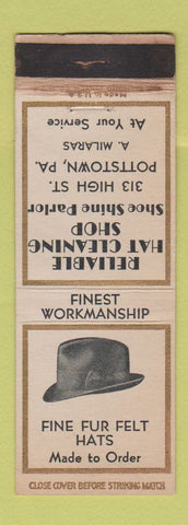 Matchbook Cover - Reliable Hat Cleaning Pottstown PA WEAR
