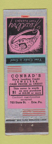 Matchbook Cover - Conrad's Jewelry Erie PA