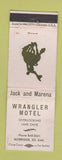 Matchbook Cover - Wrangler Motel Mobridge SD WORN