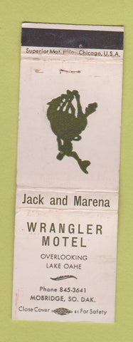 Matchbook Cover - Wrangler Motel Mobridge SD WORN