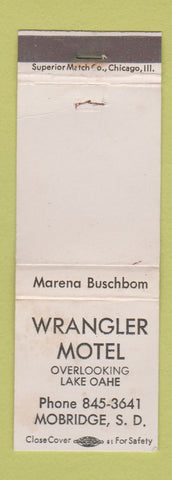 Matchbook Cover - Wrangler Motel Mobridge SD WORN