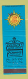 Matchbook Cover - Colonial Motor Lodge Denver PA Quality Courts