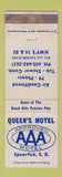 Matchbook Cover - Queen's Motel AAA Spearfish SD WORN