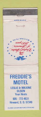Matchbook Cover - Freddie's Motel Howard SD WORN