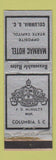 Matchbook Cover - Marmac Hotel Columbia SC WEAR