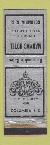 Matchbook Cover - Marmac Hotel Columbia SC WEAR