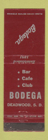 Matchbook Cover - Bodega Bar Cafe Club Deadwood SD WEAR