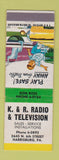 Matchbook Cover - K&R Radio & TV Harrisburg PA