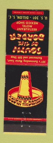 Matchbook Cover - South of the Border Dillon SC