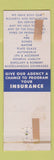 Matchbook Cover - Wolverine Insurance Dornberger Sioux Falls SD