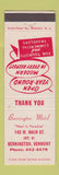 Matchbook Cover - Bennington Motel VT