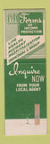 Matchbook Cover - Emmet Brewick Insurance Sioux Falls SD