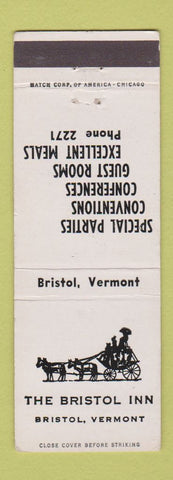 Matchbook Cover - Bristol Inn VT low phone #