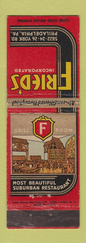 Matchbook Cover - Fried's Restaurant Philadelphia PA deco