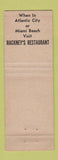 Matchbook Cover - Fried's Restaurant Philadelphia PA deco