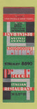 Matchbook Cover - Piccoli Italian Restaurant Philadelphia PA Deco
