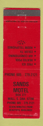 Matchbook Cover - Sands Motel Wall SD WEAR