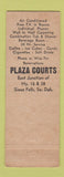Matchbook Cover - Plaza Courts Motel Sioux Falls SD