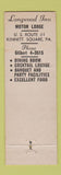 Matchbook Cover - Longwood Inn Motor Lodge Kennett Square PA