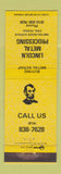 Matchbook Cover - Lincoln Metal Processing Erie PA Abraham WEAR YELLOW