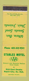 Matchbook Cover - Stables Motel Rapid City SD