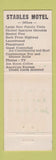 Matchbook Cover - Stables Motel Rapid City SD