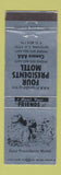 Matchbook Cover - Four Presidents Motel Keystone SD Conoco oil gas WEAR