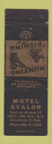 Matchbook Cover - Motel Avalon Aberdeen SD WEAR