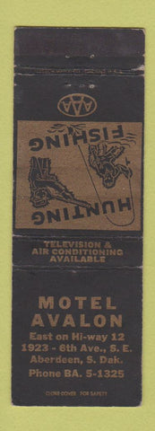 Matchbook Cover - Motel Avalon Aberdeen SD WEAR