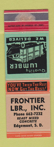 Matchbook Cover - Frontier Lumber Edgemont SD concrete WEAR