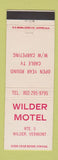 Matchbook Cover - Wilder Motel Wilder VT