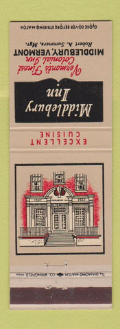 Matchbook Cover - Middlebury Inn VT