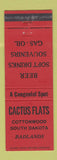 Matchbook Cover - Cactus Flats Cottonwood SD oil gas