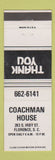 Matchbook Cover - Coachman House Florence SC