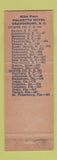 Matchbook Cover - Jack Gunders Restaurant Palmetto Motel Orangeburg SC