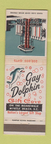 Matchbook Cover - Gay Dolphin Gift Cove Myrtle Beach SC