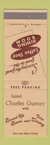 Matchbook Cover - Hotel Charles Grundy Yankton SD