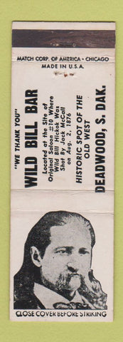 Matchbook Cover - Wild Bill Bar Deadwood SD