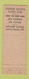 Matchbook Cover - Hotel Andrew Jackson Commerce GA Mary Musgrove Clinton SC