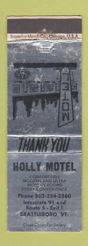 Matchbook Cover - Holly Motel Brattleboro VT WEAR