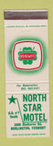 Matchbook Cover - North Star Motel Burlington VT Superior Motels