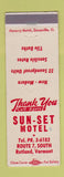 Matchbook Cover - Sun Set Motel Rutland VT