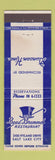 Matchbook Cover - Beau Brummel Restaurant Salt Lake City UT