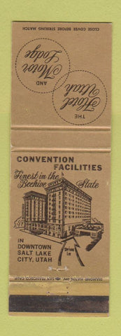 Matchbook Cover - Hotel Utah Salt Lake City UT