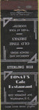 Matchbook Cover - Bonat's Cafe Washington DC WEAR
