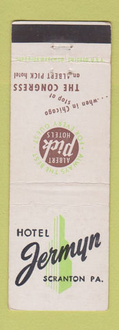 Matchbook Cover - Hotel Jermyn Scranton PA