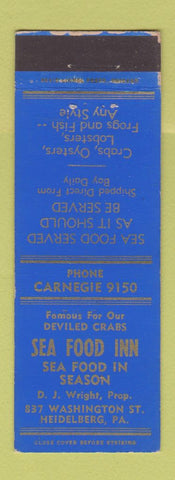 Matchbook Cover - Sea Food Inn Heidelberg PA WEAR