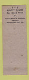 Matchbook Cover - The Lighthouse Mountain Top PA